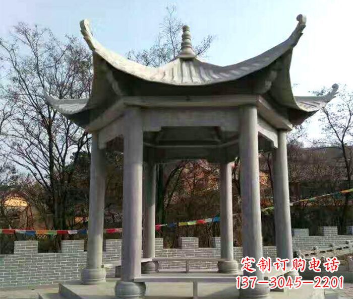 杭州仿古六角凉亭石雕