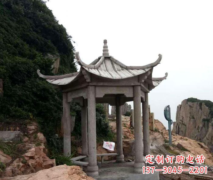 杭州风格独特的仿古凉亭石雕