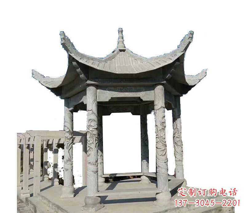 杭州传统风格凉亭石雕