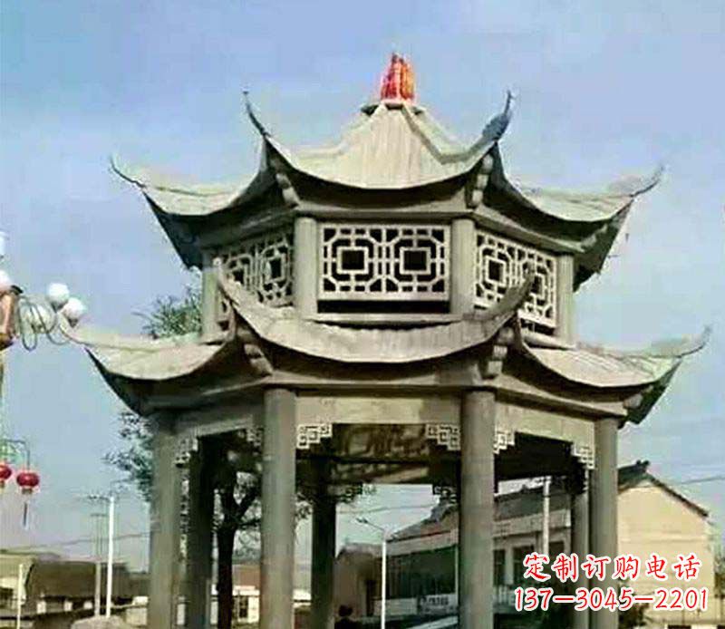杭州精美仿古石凉亭雕塑