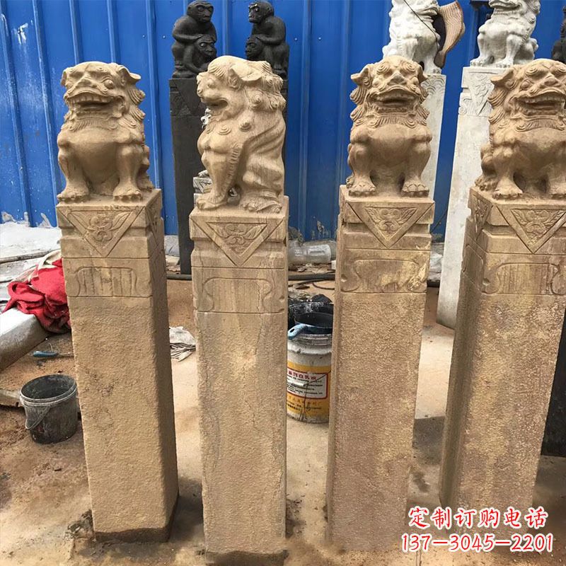 杭州仿古拴马桩石雕塑——傅雕你的精美时光
