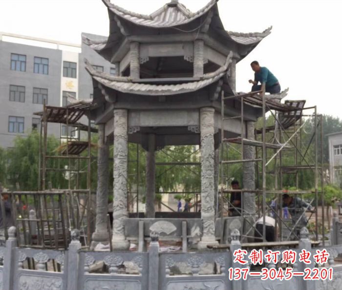 杭州仿古双层石雕凉亭