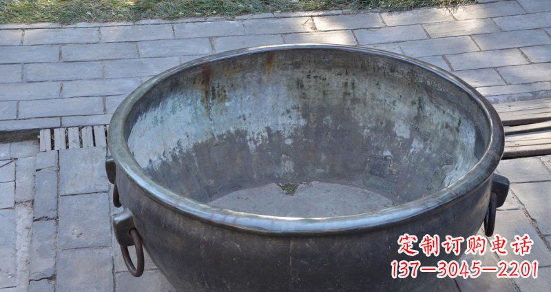 杭州仿古纹饰铜水缸雕塑