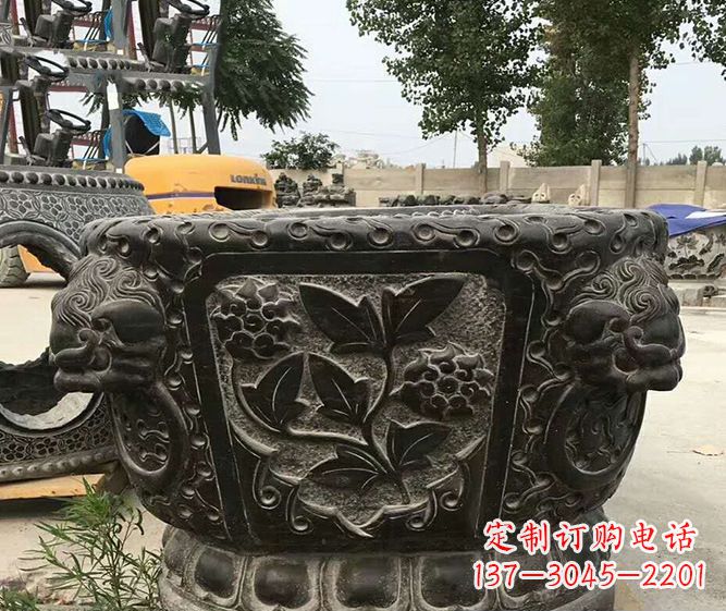 杭州仿古招财石雕水缸