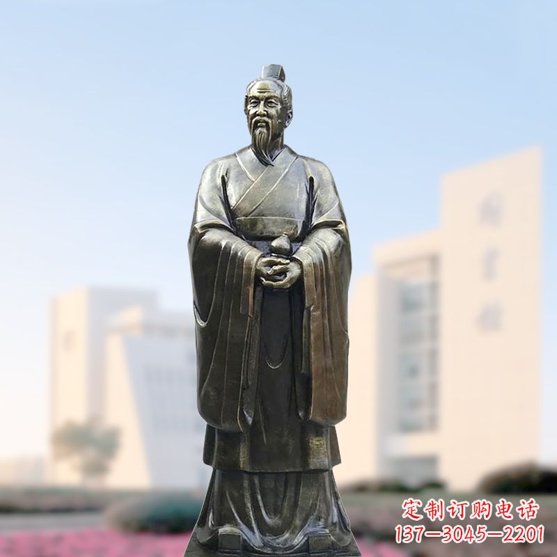 杭州仿铜玻璃钢扁鹊雕塑