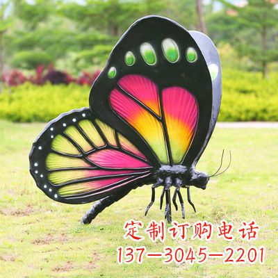 杭州仿真蝴蝶_品红色款405x78x110