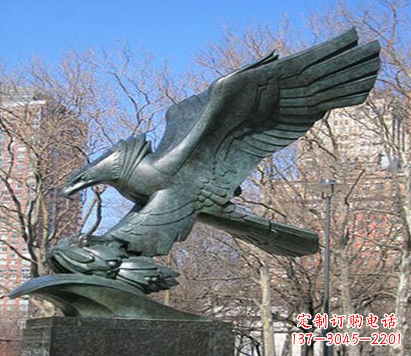 杭州飞鹰石雕动物景观雕塑