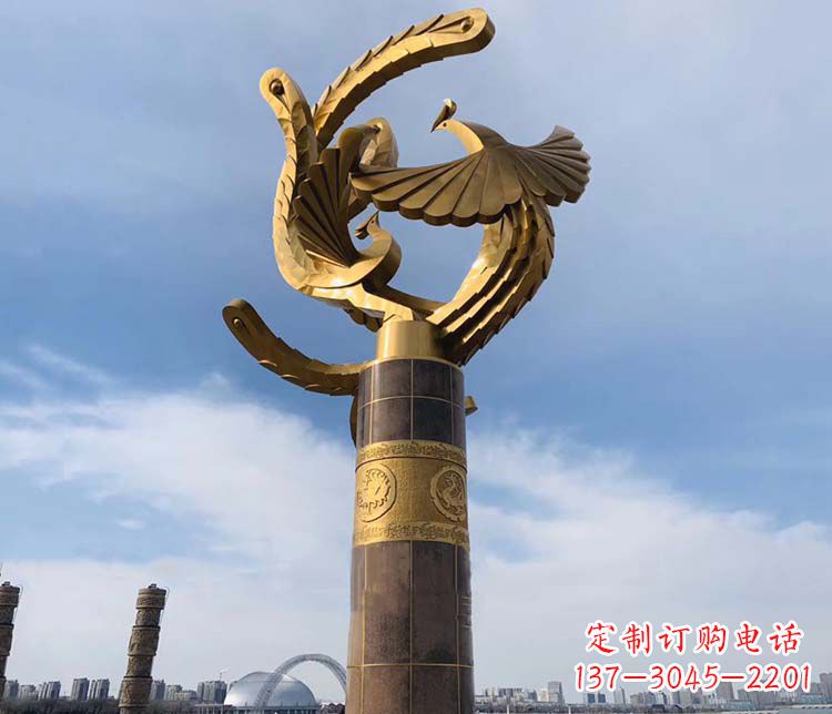 杭州凤凰华表铜雕