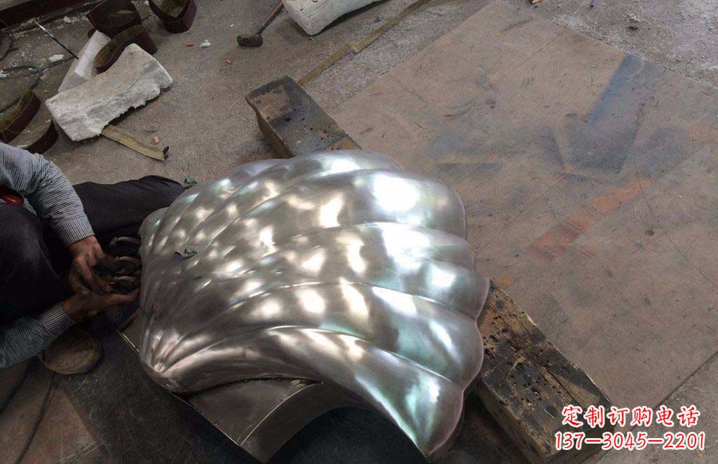 杭州精致现代的不锈钢贝壳雕塑