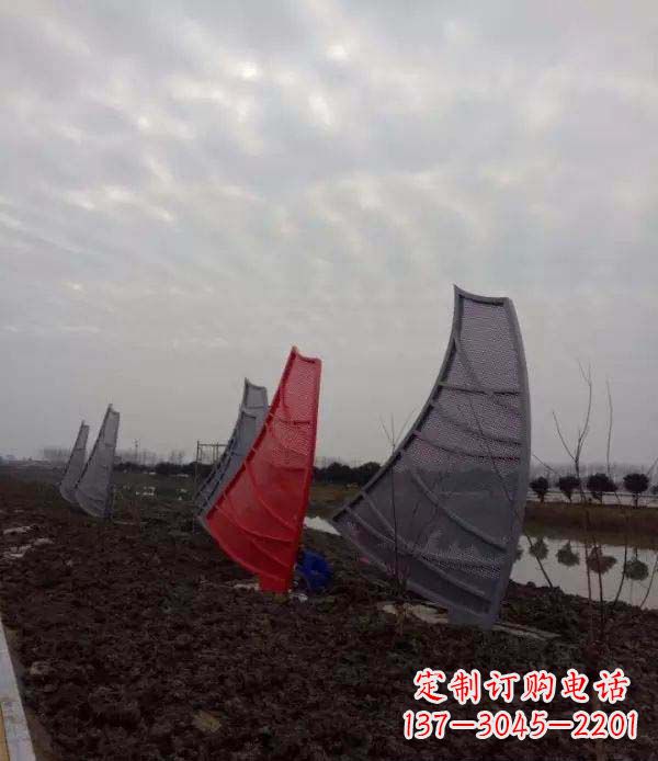 杭州不锈钢抽象帆船雕塑