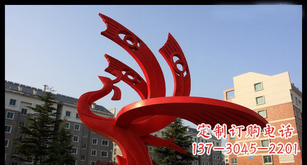 杭州不锈钢凤凰雕塑