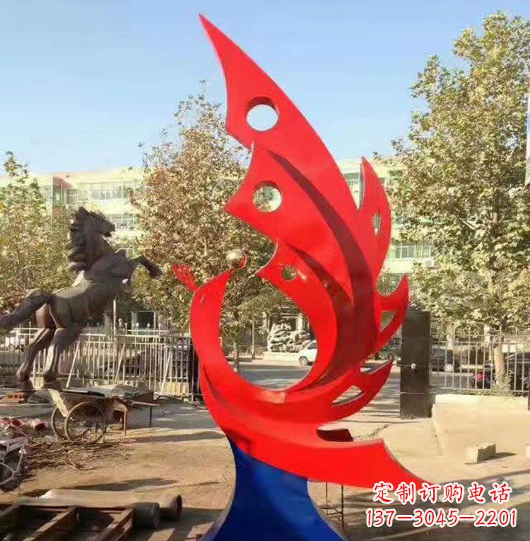 杭州艺术精美的不锈钢凤凰雕塑
