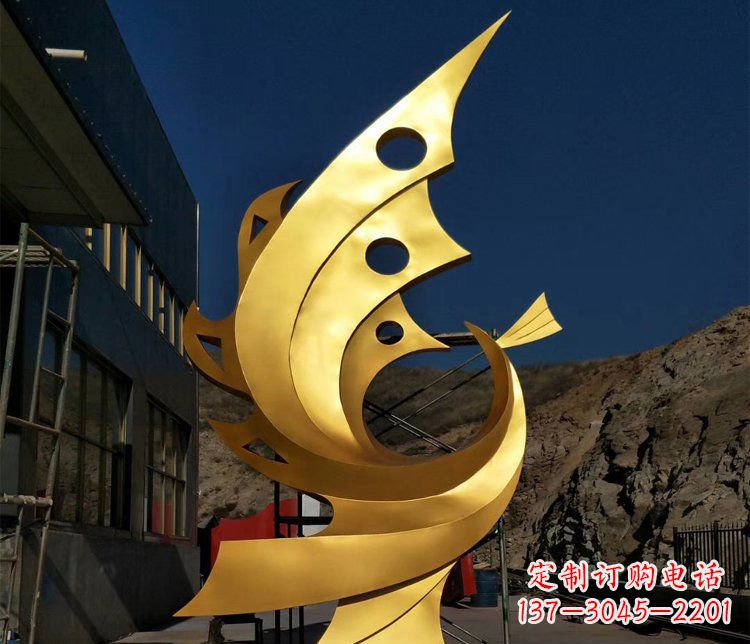 杭州精美不锈钢抽象凤凰景观雕塑