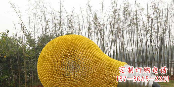 杭州大型不锈钢灯泡雕塑