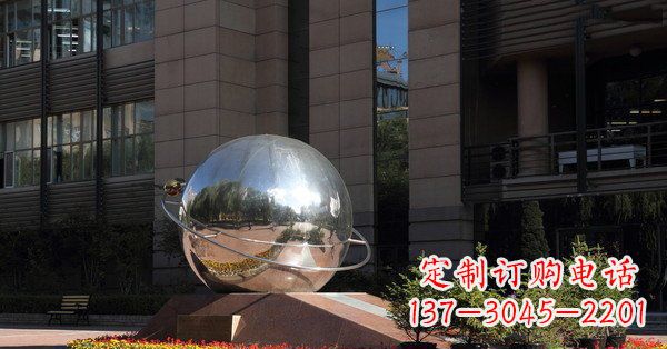 杭州精美不锈钢制地球与赤道雕塑
