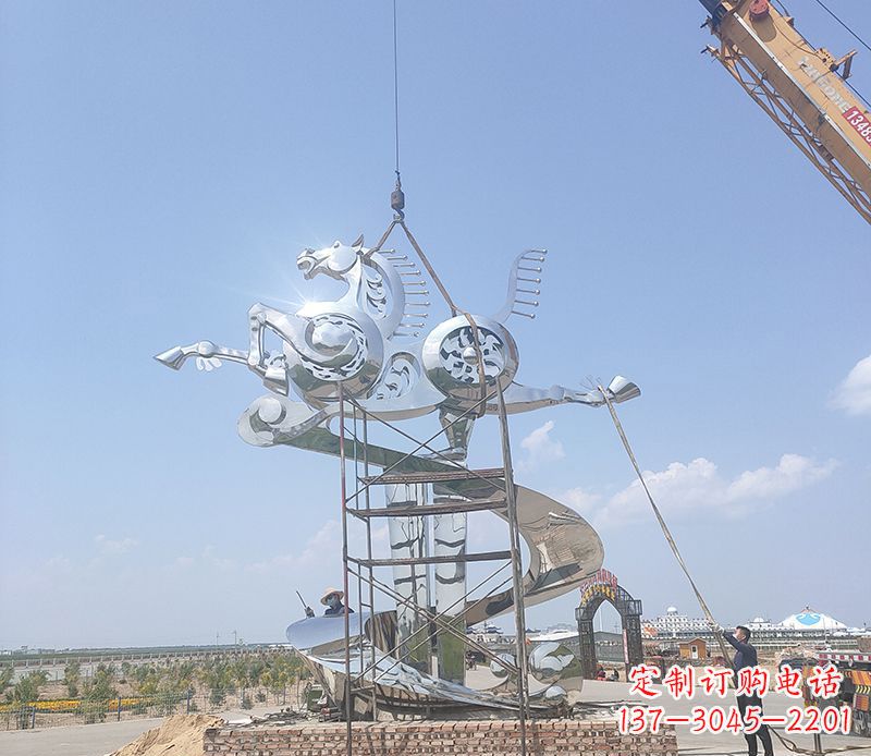 杭州飞马雕塑,美景流驰