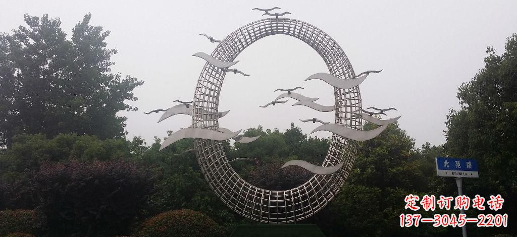 杭州优雅风采,质感之美,赏心悦目的不锈钢海鸥雕塑