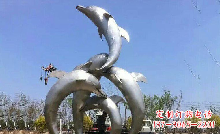 杭州品质精美的不锈钢海豚雕塑