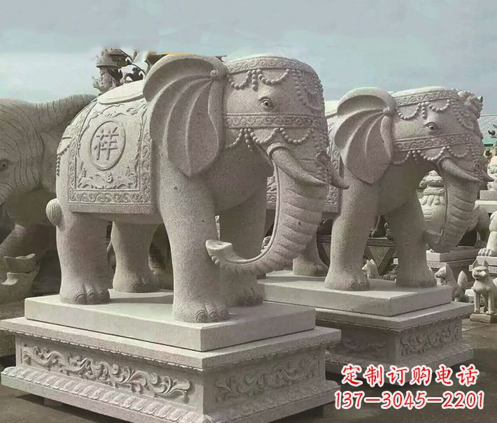 杭州精美大象大理石雕塑
