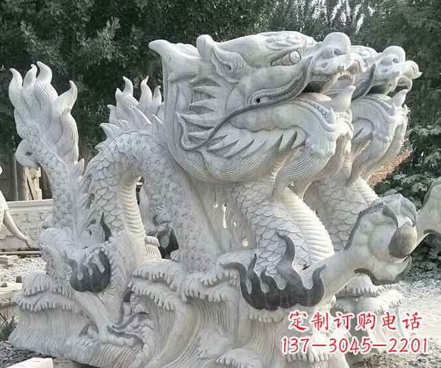 杭州优雅古典大理石生肖龙雕塑