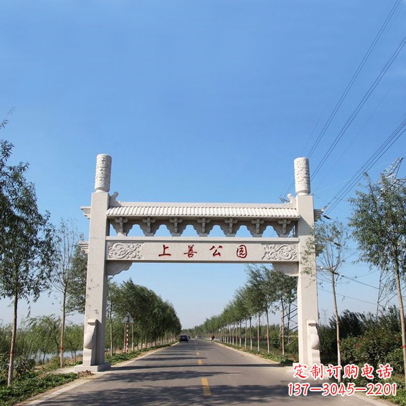 杭州精美石牌坊雕塑——打造公园独特风格