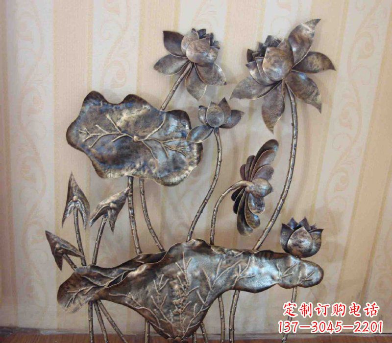 杭州中领雕塑精美莲花锻铜雕塑景观