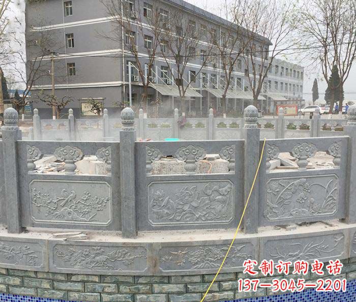 杭州公园景观大理石栏板雕塑