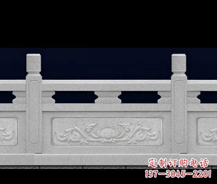 杭州公园景观大理石栏板雕塑_2