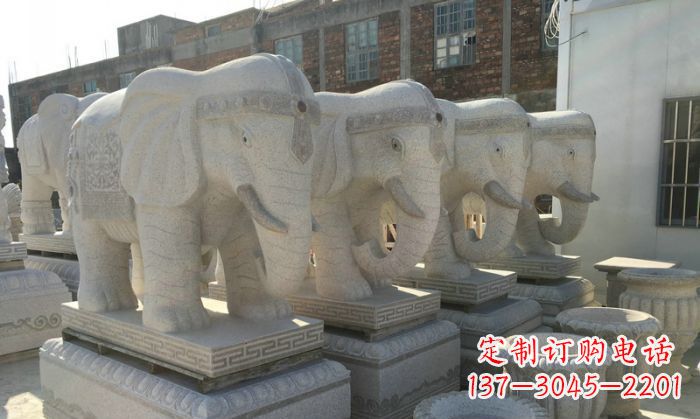 杭州缅甸大理石缅甸大象雕塑