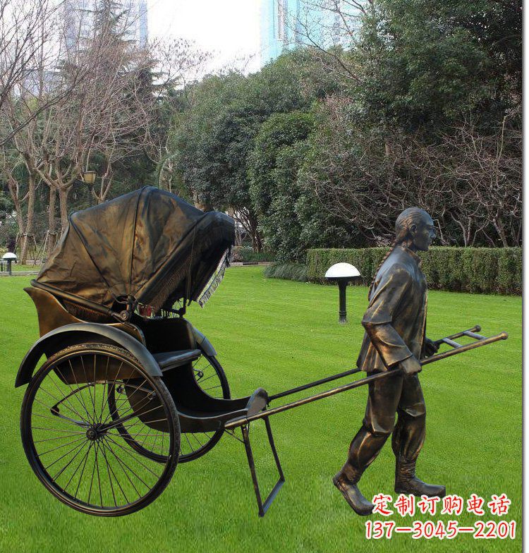 杭州艺术纪念·传统文化·黄包车雕塑