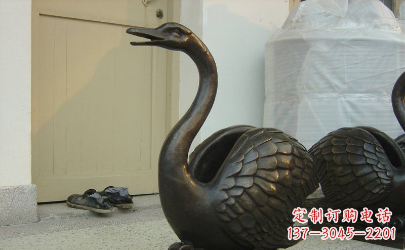 杭州绝美铜板雕刻天鹅雕塑