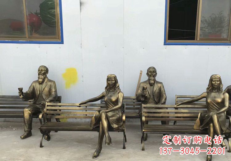 杭州唯美女性铜雕美女长椅