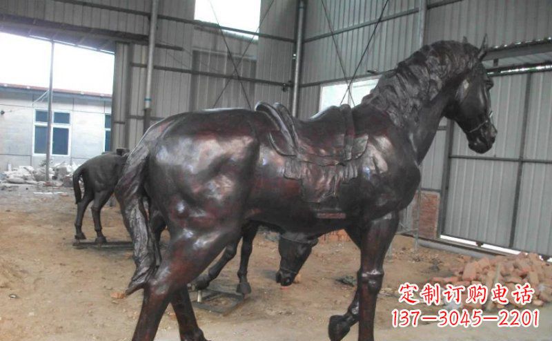 杭州公园铜马动物铜雕