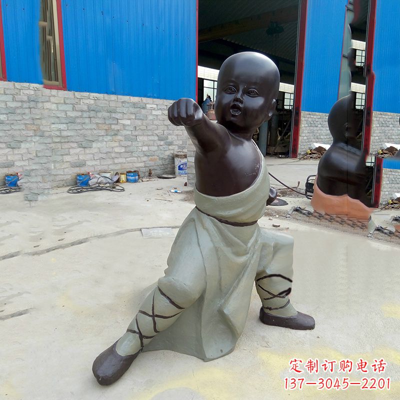 杭州精致和尚铜雕塑