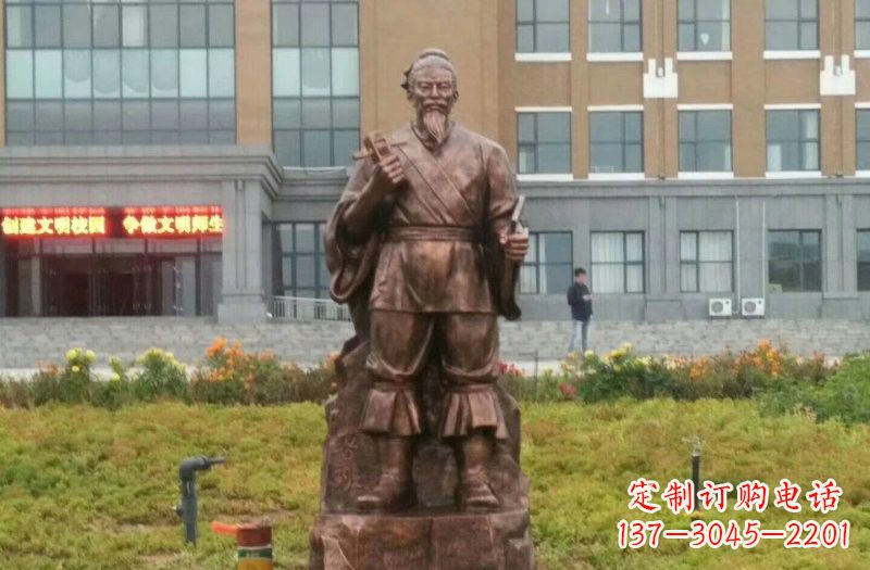 杭州传承古代名人铜雕——鲁班雕像