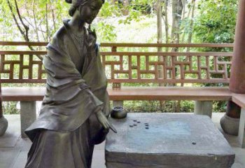 杭州艺术精灵西施下棋情景雕塑