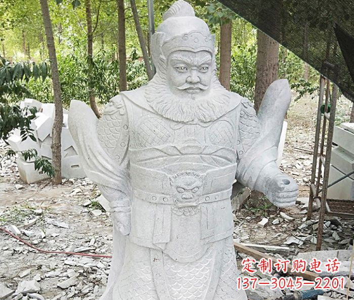 杭州精美古典关公石雕