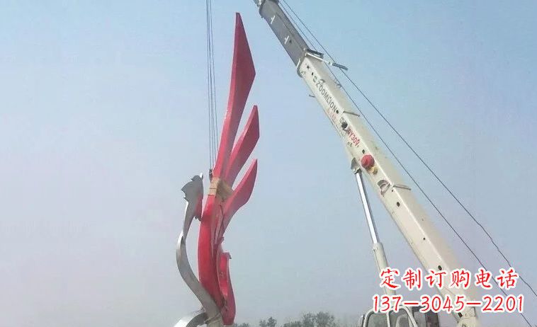 杭州独特而精致的不锈钢抽象凤凰雕塑