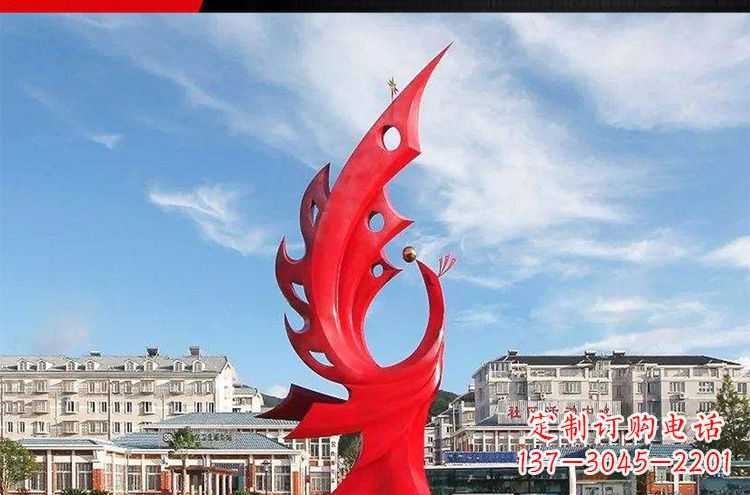 杭州高雅大气的不锈钢凤凰雕塑