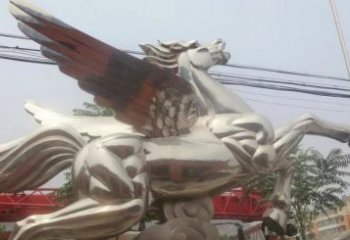 杭州流畅优美的不锈钢飞马雕塑