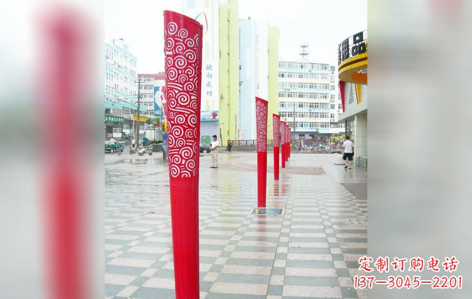 杭州广场不锈钢火炬雕塑