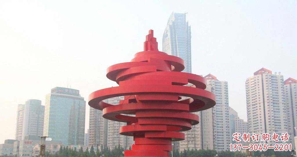 杭州广场不锈钢火炬景观雕塑1