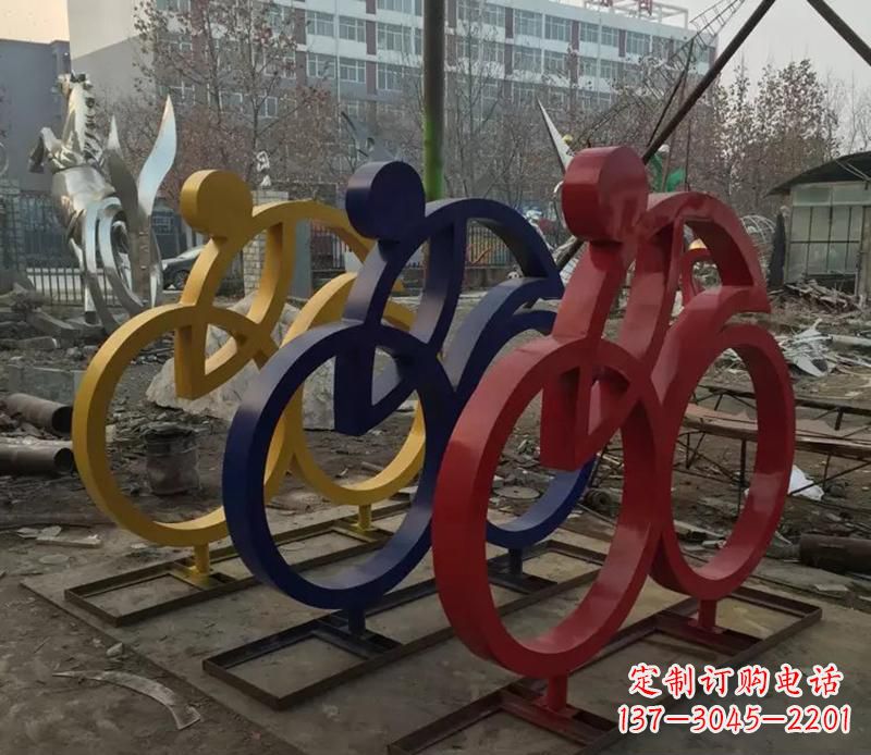 杭州中领雕塑推出的自行车雕塑是一件别具一格的…
