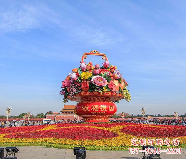 杭州大型不锈钢花篮雕塑，艺术缔造美好景观