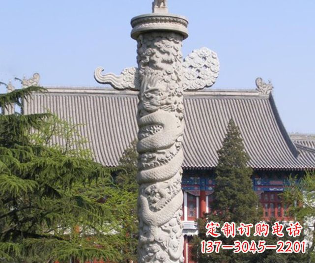 杭州广场华表景观石雕 (2)