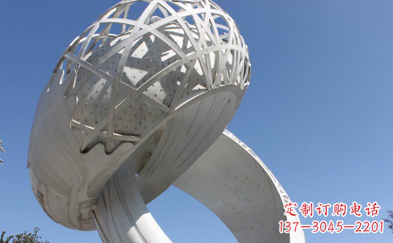 杭州广场戒指不锈钢雕塑 (2)