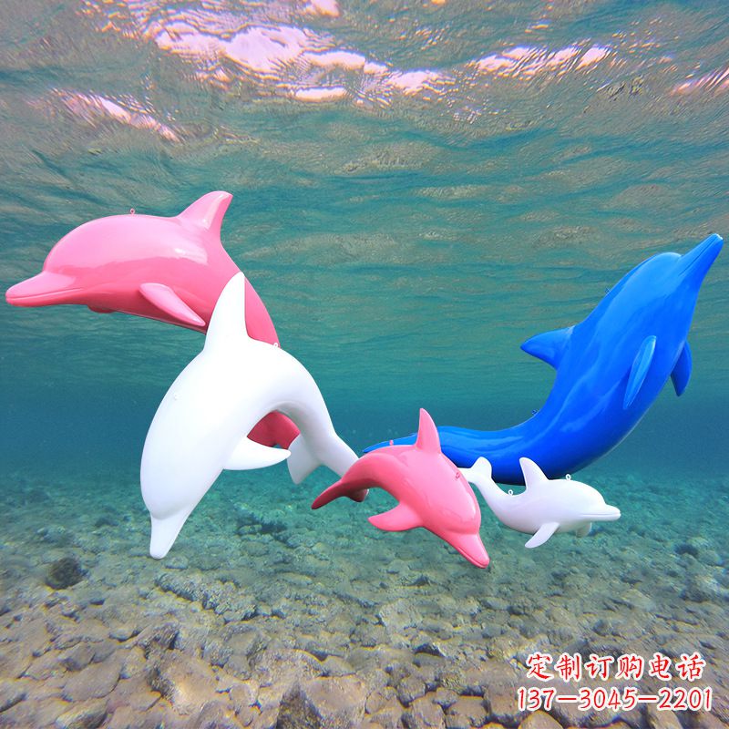 杭州海豚玻璃钢彩绘雕塑–彰显唯美与深情
