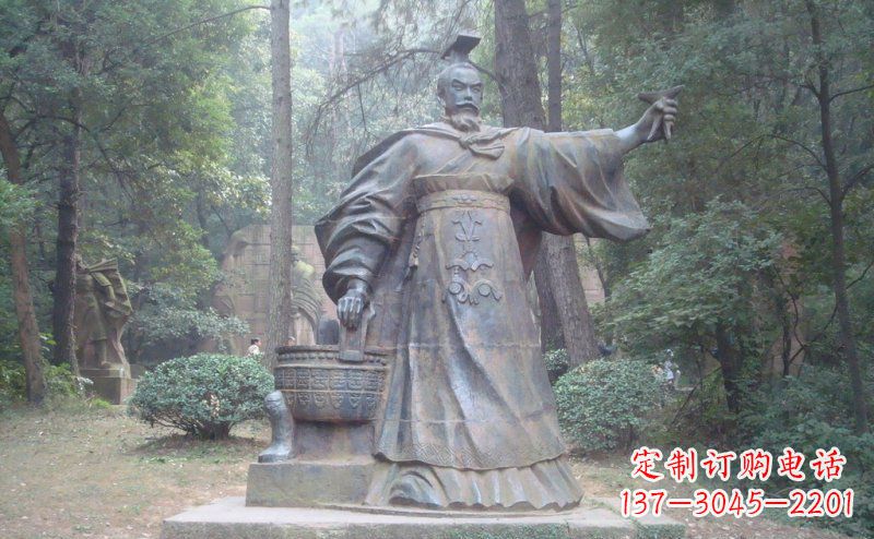 杭州汉武帝古代名人铜雕