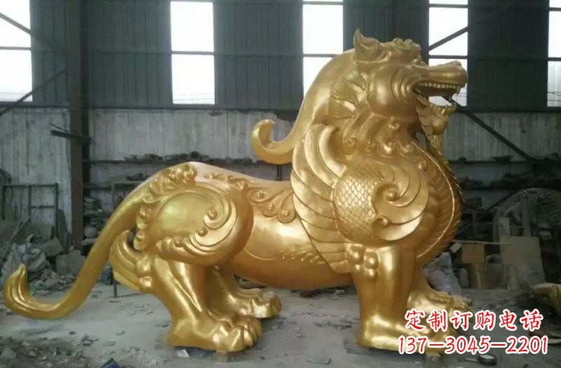 杭州精致定制黄铜貔貅雕塑