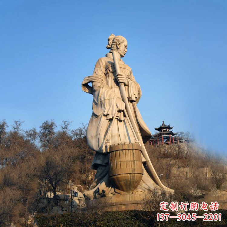 杭州景区景点历史名人古代著名美女文姜大型景观雕塑